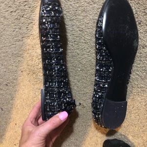 Beautiful nwot navy tweed Tory Burch flats with logo. Size 11 (would fit a 10)